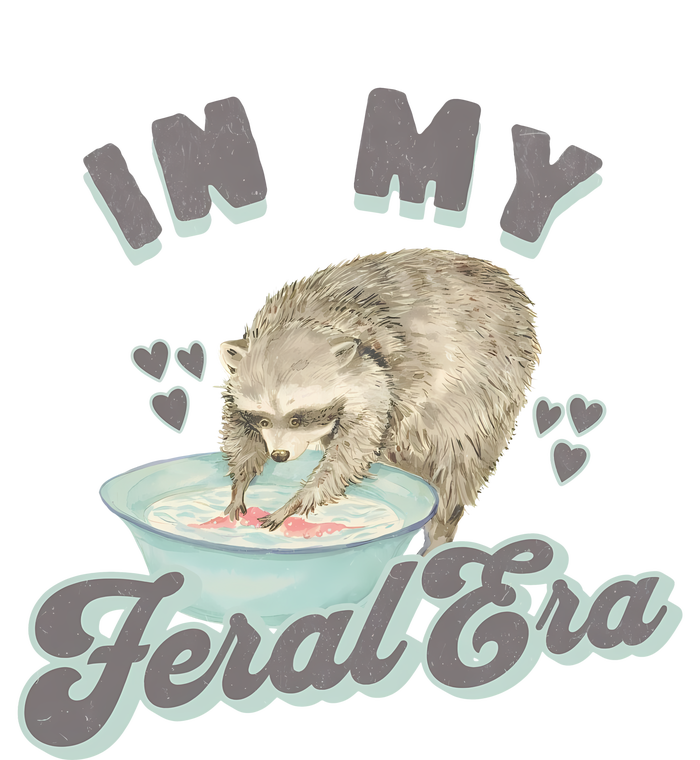 In My Feral Era Raccoon Women's Tri-Blend 3/4-Sleeve Raglan Shirt