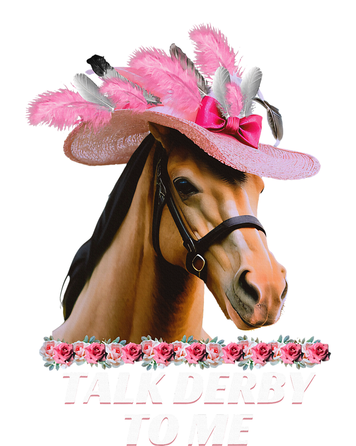 Talk Derby To Me Funny Horse Racing Lover On Derby Day Women's Racerback Tank