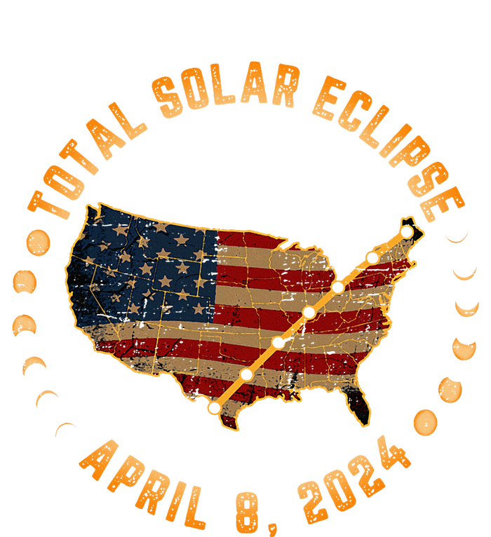 Total Solar Eclipse America April 8 2024 Usa Map Totality Cooling Performance Crew T-Shirt