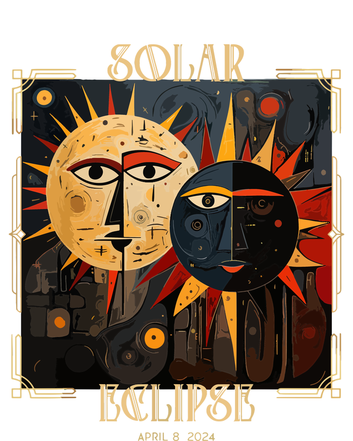 Art Solar Eclipse 2024 Sun Totality April 8th America Canvas