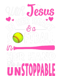 Jesus In Her Heart Softball Hand Funny Pitcher Gift For Her Long Sleeve Shirt