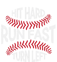 Hit Hard Run Fast Turn Left Funny Baseball Player Sweatshirt