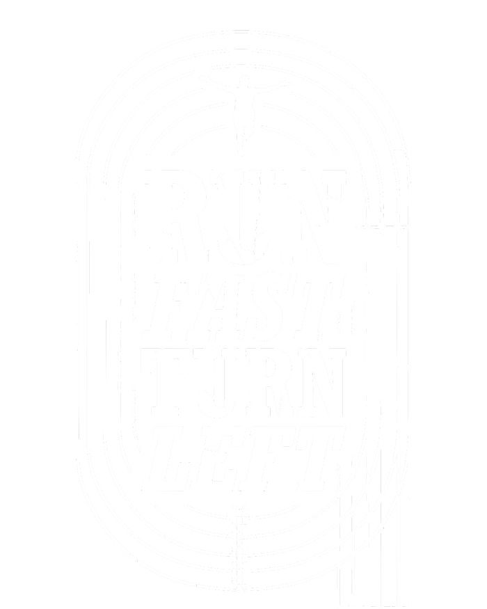 Funny Track And Field Design Run Fast Turn Left Kids Long Sleeve Shirt