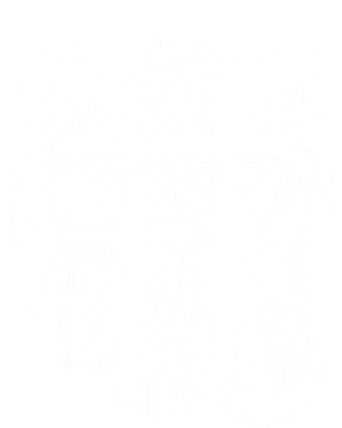 The Trump 45 Cause The 46 Is Made In China Pro Trump Gift Women's Racerback Cropped Tank