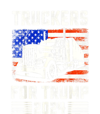 Truckers For Trump American Flag Funny Trump 2024 Vintage Gift T-Shirt