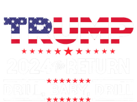 4th Of July Trump 2024 Drill Baby Drill Us Flag Republican Gift Long Sleeve Pajama Set