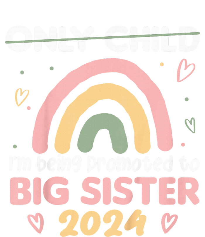 Promoted To Big Sister 2024 Rainbow Cute Sibling 2024 T-Shirt