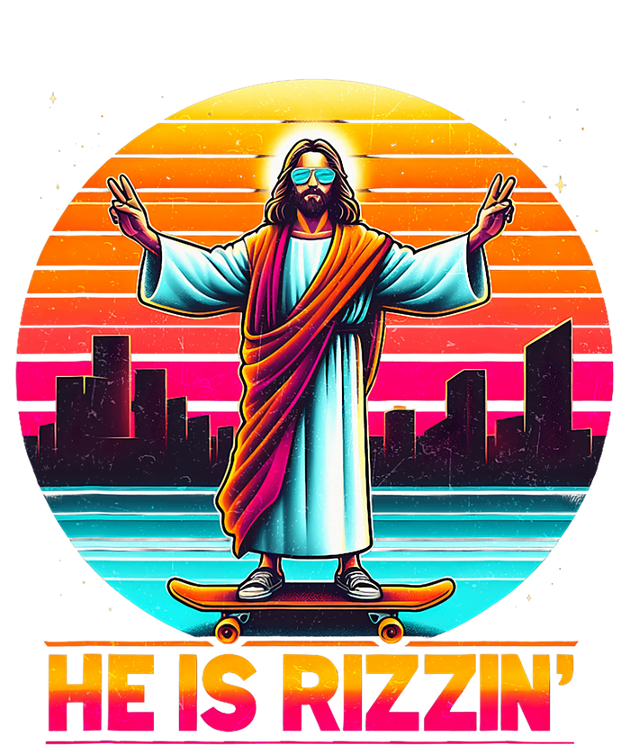 He Is Rizzen Christian Jesus Has Rizzen Skateboarding Lover Premium Hoodie