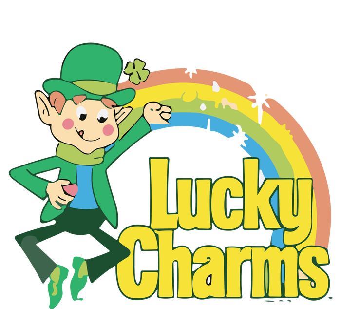 80s Style Lucky The Leprechaun Rainbow Logo T-Shirt