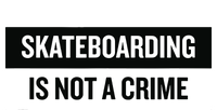 Skateboarding Is Not A Crime Skate Skateboard Sustainable Knit Beanie