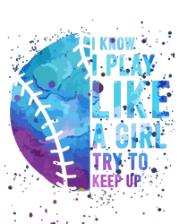 Softball Funny I Know I Play Like A Girl Gift Valucap Bio-Washed Visor