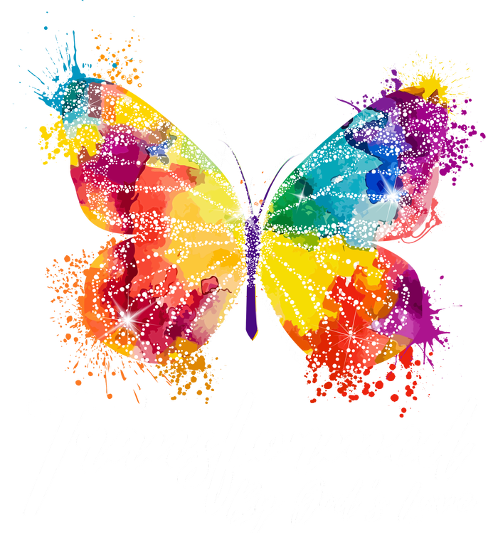 Transformed By Gods Love Painted Butterfly T-Shirt