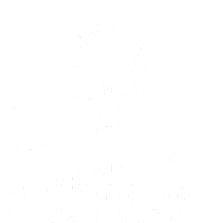 Fentanyl Is Terrorism Skull And Bones We Fight Monsters High Crown Mesh Back Trucker Hat