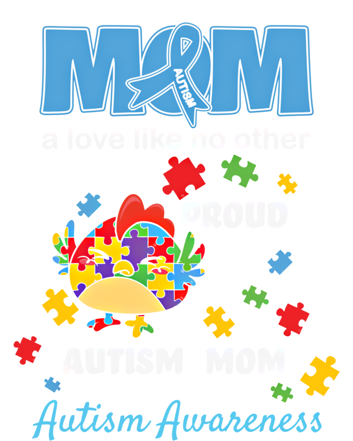 Autism Awareness Mom Mother Love Proud Autism Mama Chicken Cute Gift Women's T-Shirt