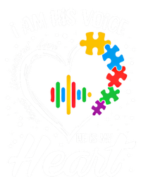 Autism Awareness Mom Meaningful Gift I Am His Voice He Is My Heart Gift T-Shirt