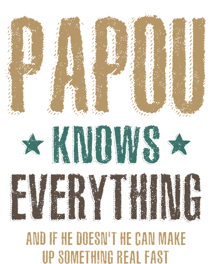 Papou Knows Everything FatherS Day Women's Fleece Hoodie