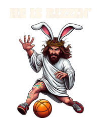 He Is Rizzen Funny Easter Bunny Ear Jesus Playing Basketball Tie-Dye Long Sleeve Shirt