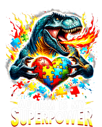 Autism Is My Superpower Puzzle Dinosaur T Rex Autism Month Gift Ladies Long Sleeve Shirt