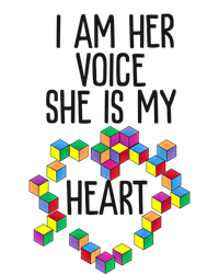 Autism Mom Mother Mama I Am Her Voice She Is My Heart Great Gift T-Shirt