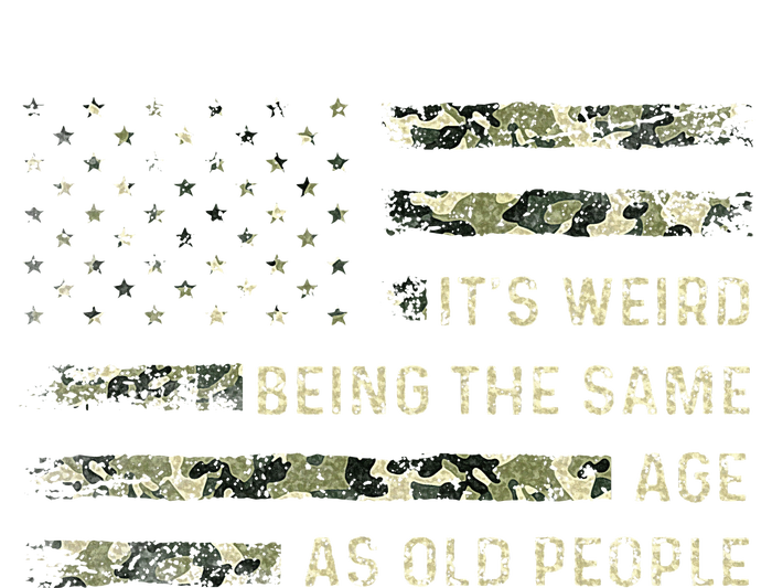 ItS Weird Being The Same Age As Old People American Flag Ladies PosiCharge Competitor Racerback Tank