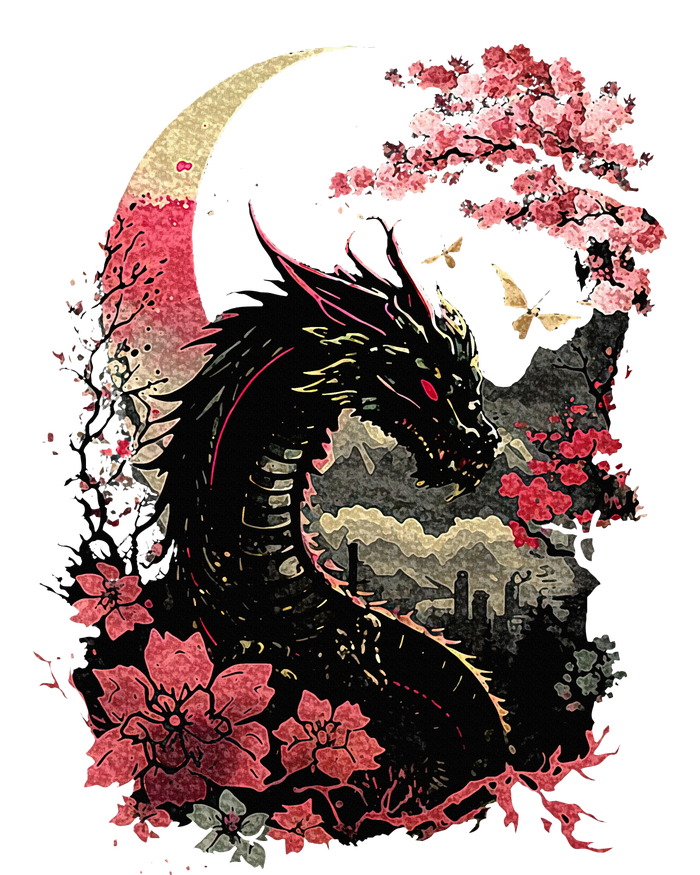 Japanese Aesthetic Dragon Japanese Art Japan Tattoo Cooling Performance Crew T-Shirt