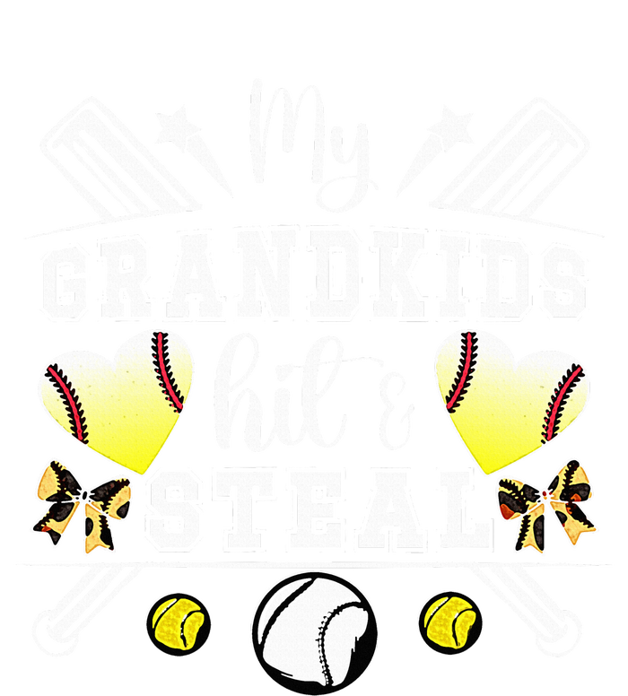 My Grandkids Hit & Steal Baseball Softball Grandma Women's T-Shirt