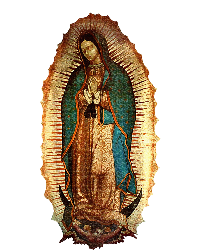 Our Lady Virgen De Guadalupe Maria Virgin Mary Ladies Long Sleeve Shirt