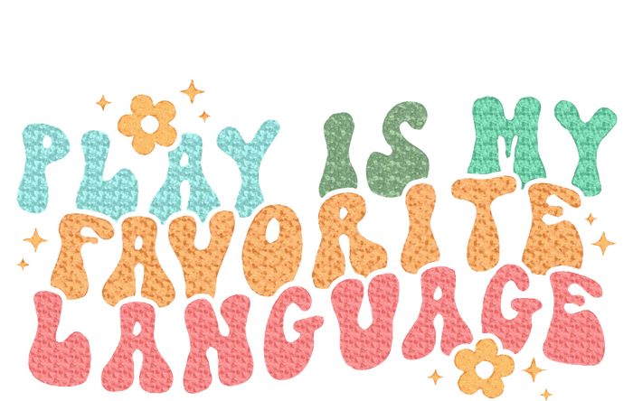 Play Is My Favorite Language Slp Medical Flowers Retro Wavy Sweatshirt