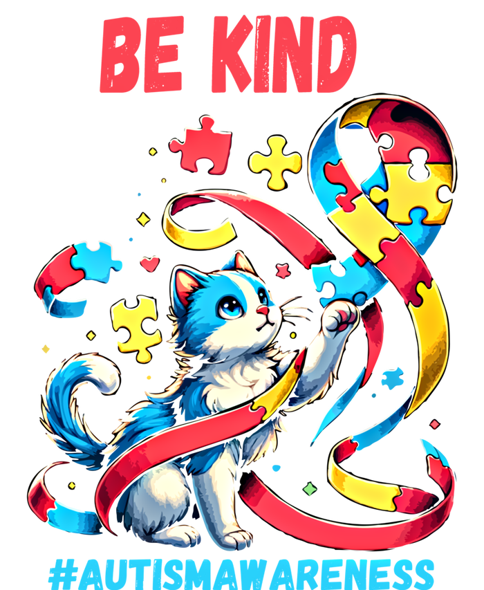 Autism Awareness Be Kind Cat Gift Kids Long Sleeve Shirt