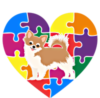 Autism Awareness Chihuahua Heart Valentines Day Puzzle Piece Cool Gift Toddler Sweatshirt