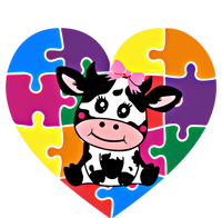 Autism Awareness Cow Heart ValentineS Day Puzzle Piece Gift Valucap Bio-Washed Visor