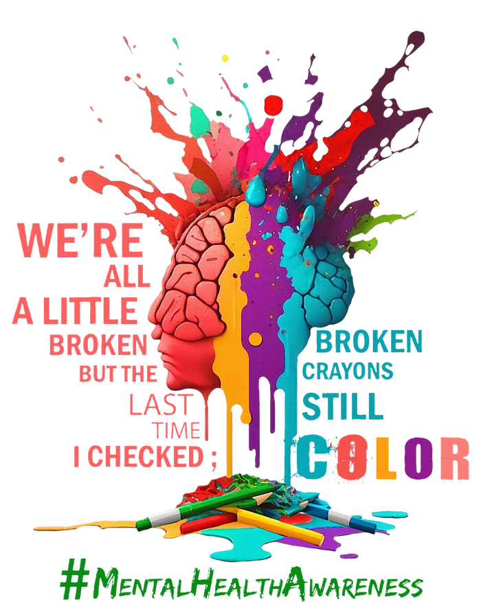 Broken Crayons Still Color Mental Health Awareness Softstyle Adult Sport Polo