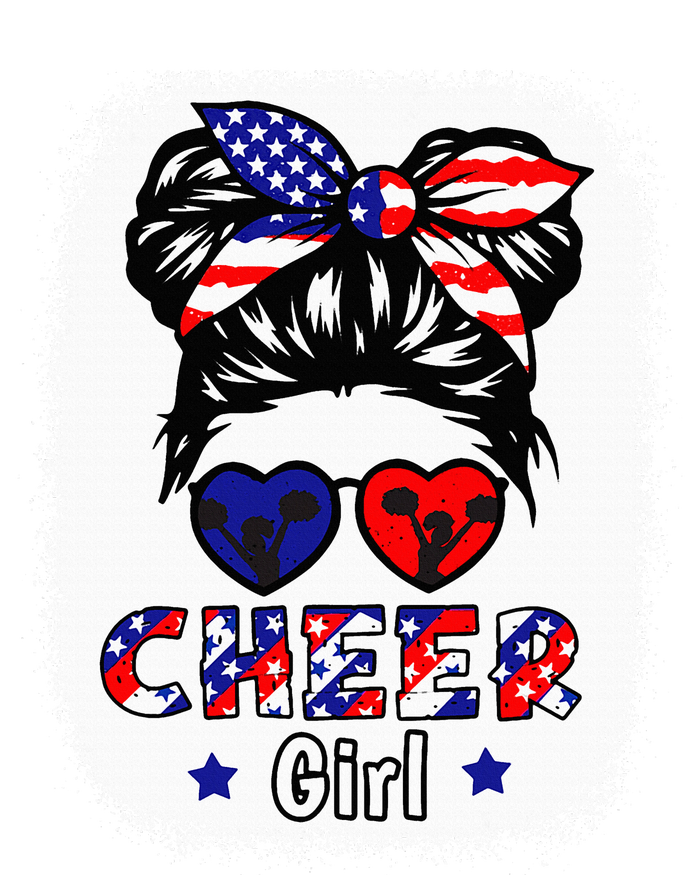 Cheer Girl American Flag Cheerleader Patriotic 4th July Teen Premium Hoodie