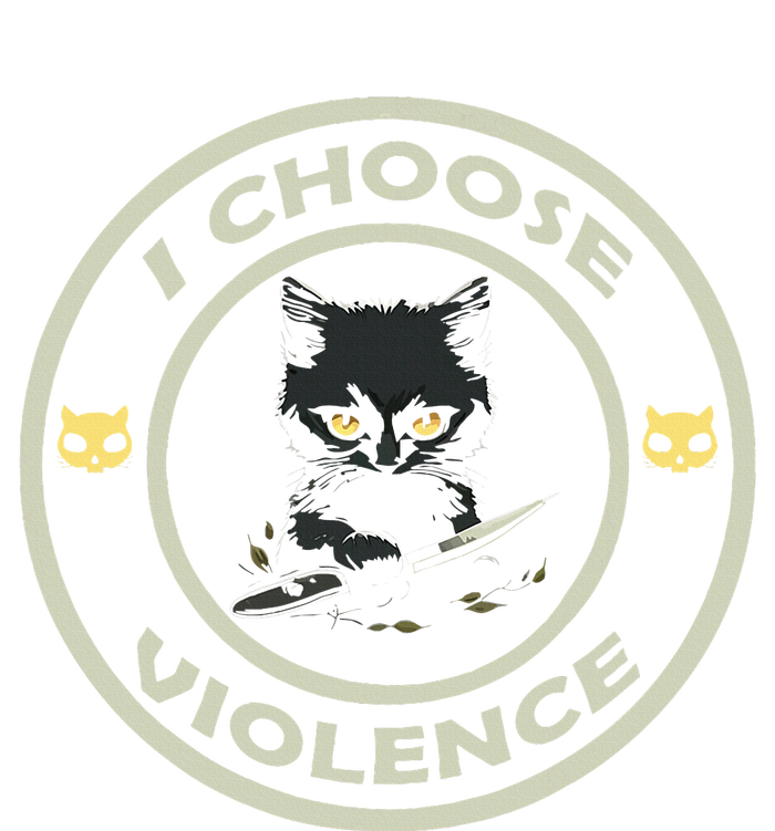 I Choose Violence Cat Funny Cat Loves Flexfit Unipanel Trucker Cap