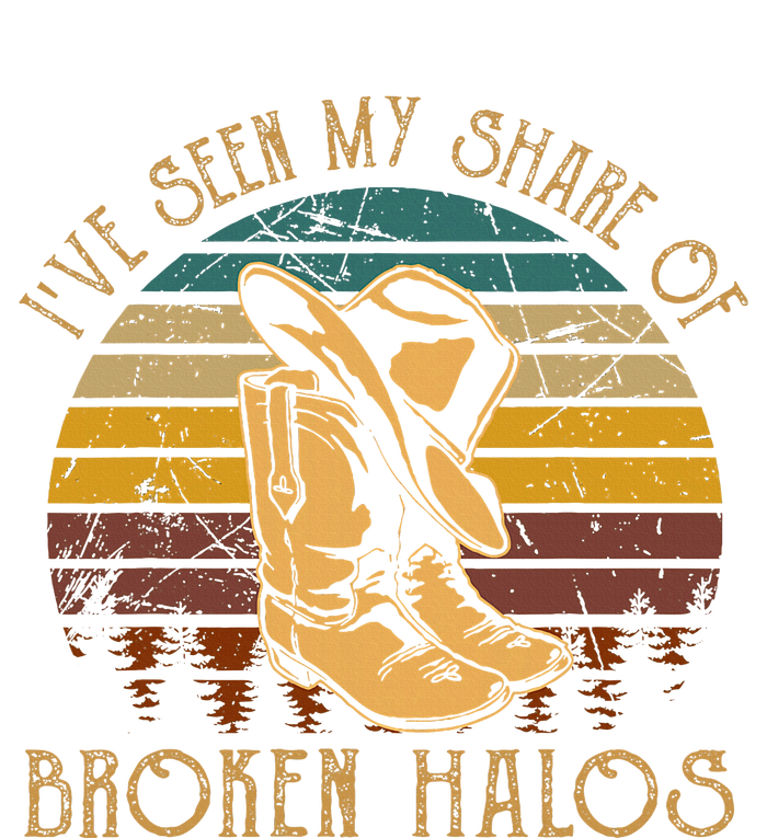 Ive Seen My Share Of Broken Halos Cowboy Boots Country Music Daily Commute Backpack