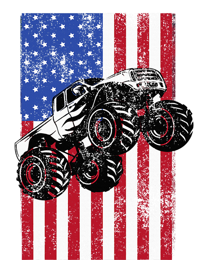 Monster Truck American Flag Racing Usa Patriotic America PosiCharge Competitor Tank