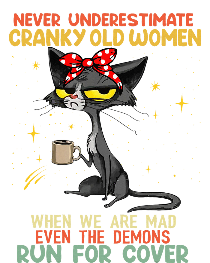 Never Underestimate Old Cranky Funny Cat T-Shirt