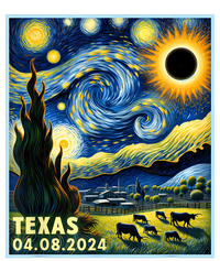 Texas Total Solar Eclipse 2024 Van Gogh Starry Night Style Toddler Sweatshirt