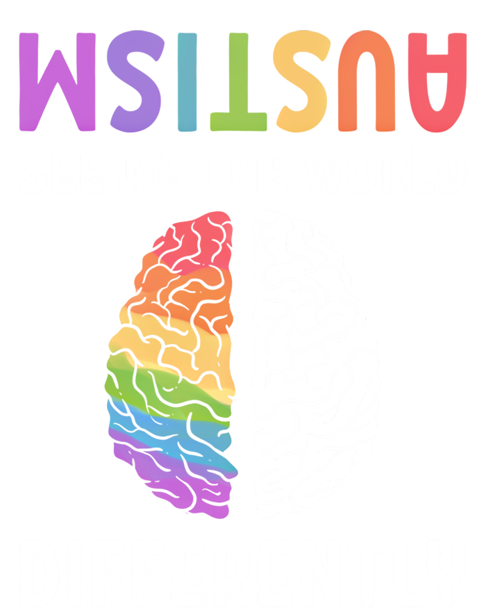 Autism Neurodiversity Autism Seeing The World Differently Meaningful Gift Full-Length Apron With Pockets