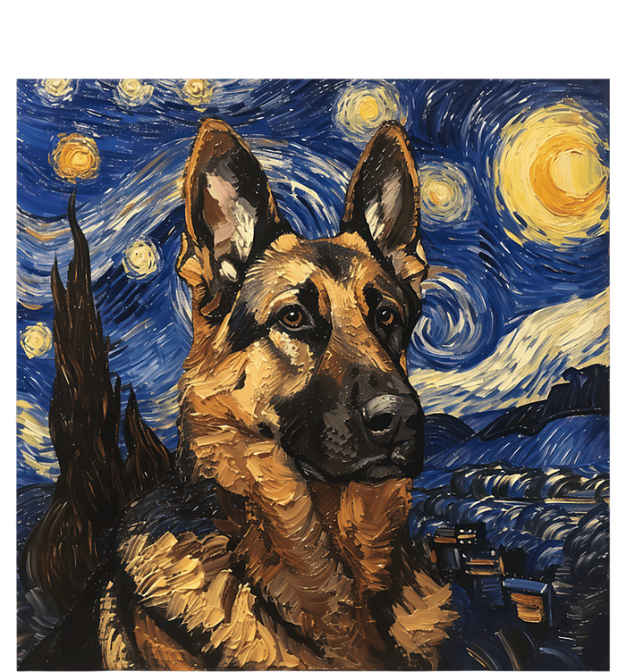 German Shepherd Dog Van Gogh Style Starry Night Kids Tie-Dye T-Shirt