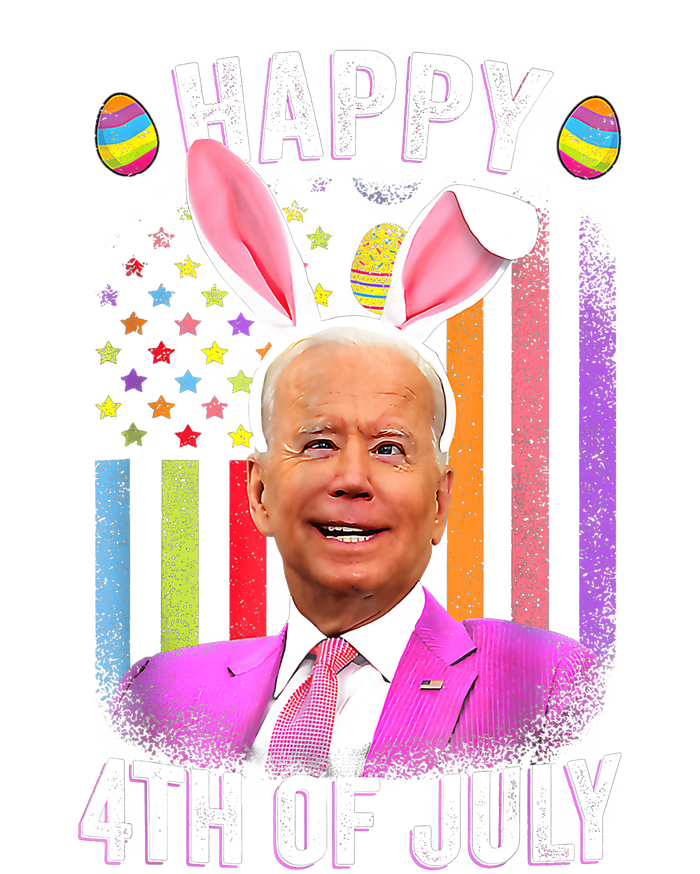 Funny Biden Happy 4th Of July Confused Easter Biden Bunny Dry Zone Grid Polo