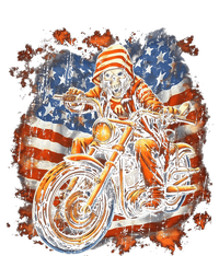 Us Flag Motorcycle Skeleton Biker T-Shirt