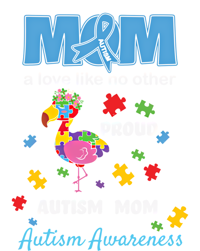 Autism Awareness Mom Mother Love Proud Autism Mama Flamingo Gift Stripe Pom Pom Beanie