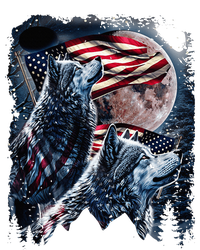 Wolf 4th Of July American Flag T-Shirt