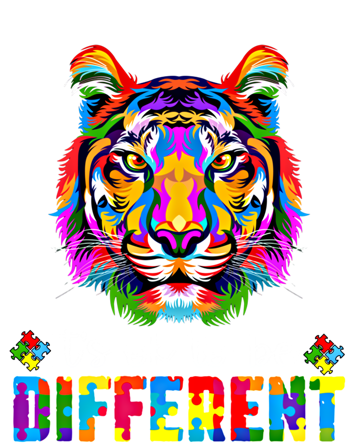 Autism Awareness Day ItS Ok To Be Different Colorful Tiger Meaningful Gift T-Shirt