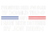 Never Been Fondled By Donald Trump But I Have Been Screwed By Joe Biden Funny Striped Beanie with Solid Band