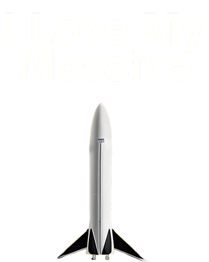 Elon Musk Wearing I Love Massive Rocket Starship T-Shirt