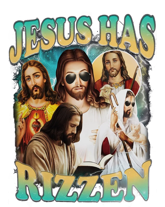 Jesus Has Rizzen Womens California Wash Sweatshirt