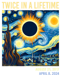 Total Solar Eclipse 2024 Twice In A Lifetime Starry Night Van Gogh Totality Sweatshirt Cinch Pack Bag