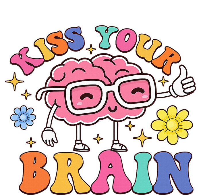 Kiss Your Brain Cute Teacher Appreciation Back To School Tie-Dye T-Shirt